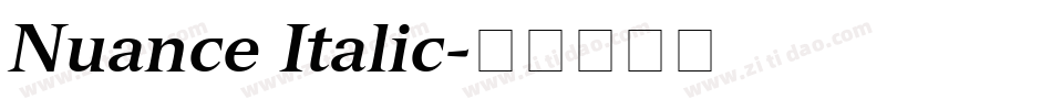 Nuance Italic字体转换